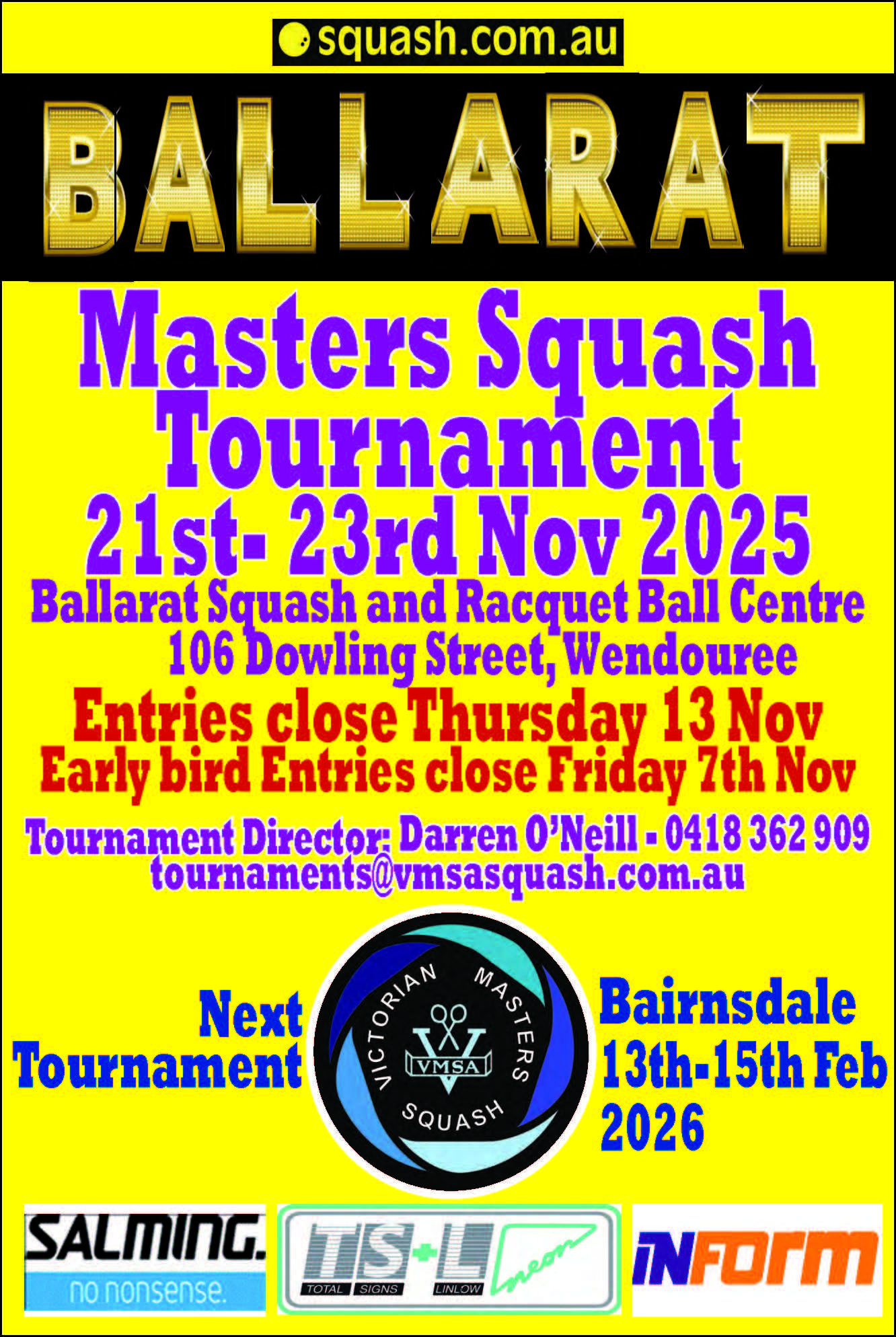 2025 Squash.com.au Ballarat